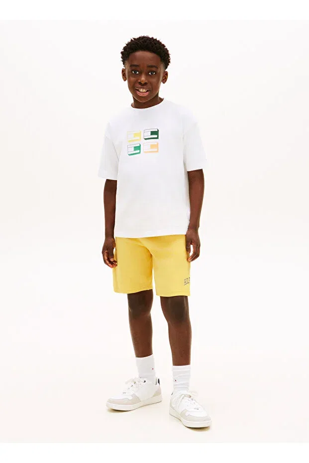 Детские шорты для мальчиков с принтом Tommy Hilfiger, Yellow — фото 4
