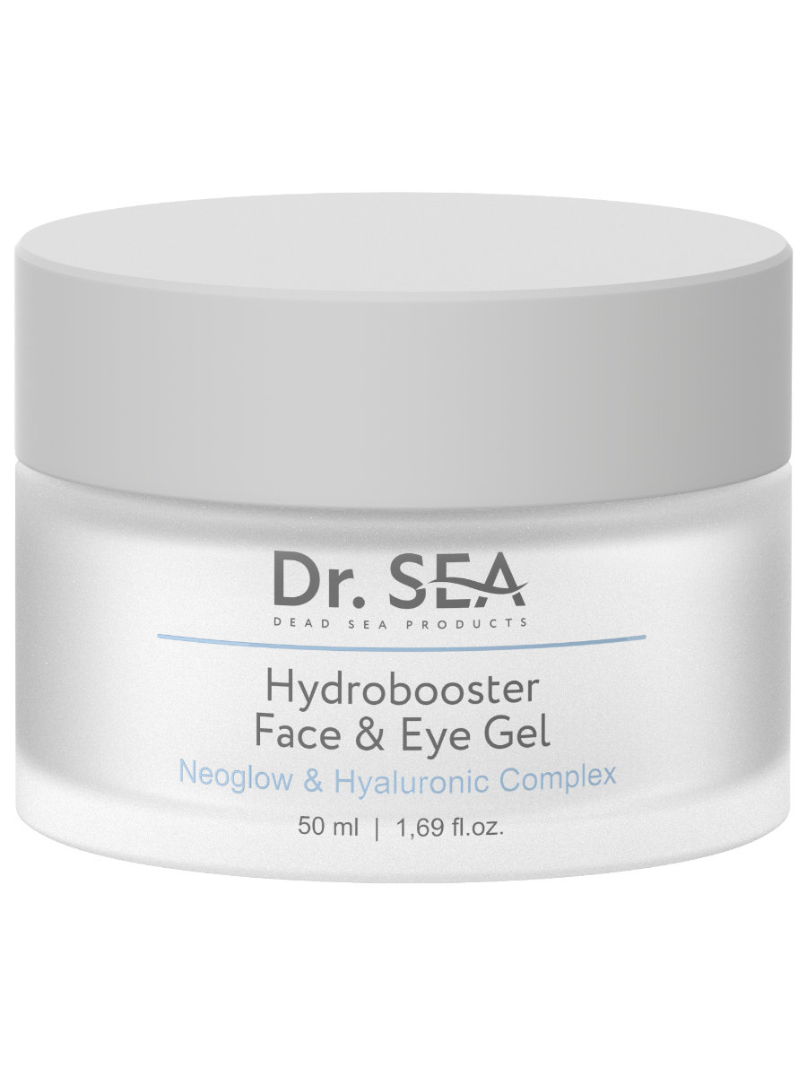 Крем для лица Dr. Sea — Hydrobooster - гель для лица и глаз - NEOGLOW и гиалуроновый комплекс, 50 мл — фото 3