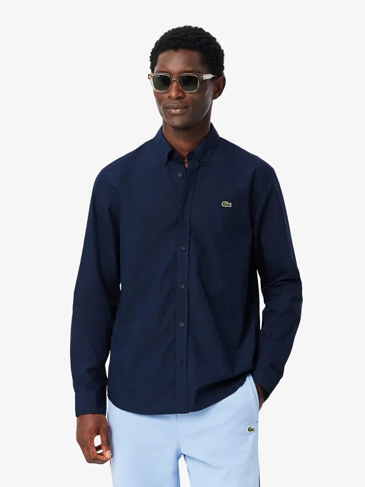 Длинный рукав рубашка поло LACOSTE, Navy