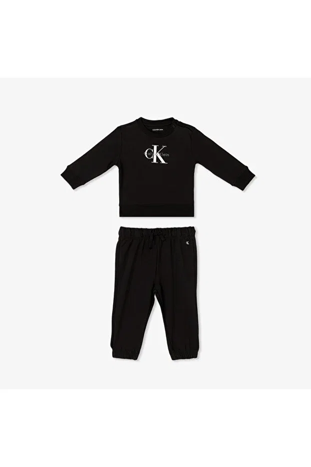 Детский комплект для девочек с принтом Monogram Starter Calvin Klein, Beh-Black
