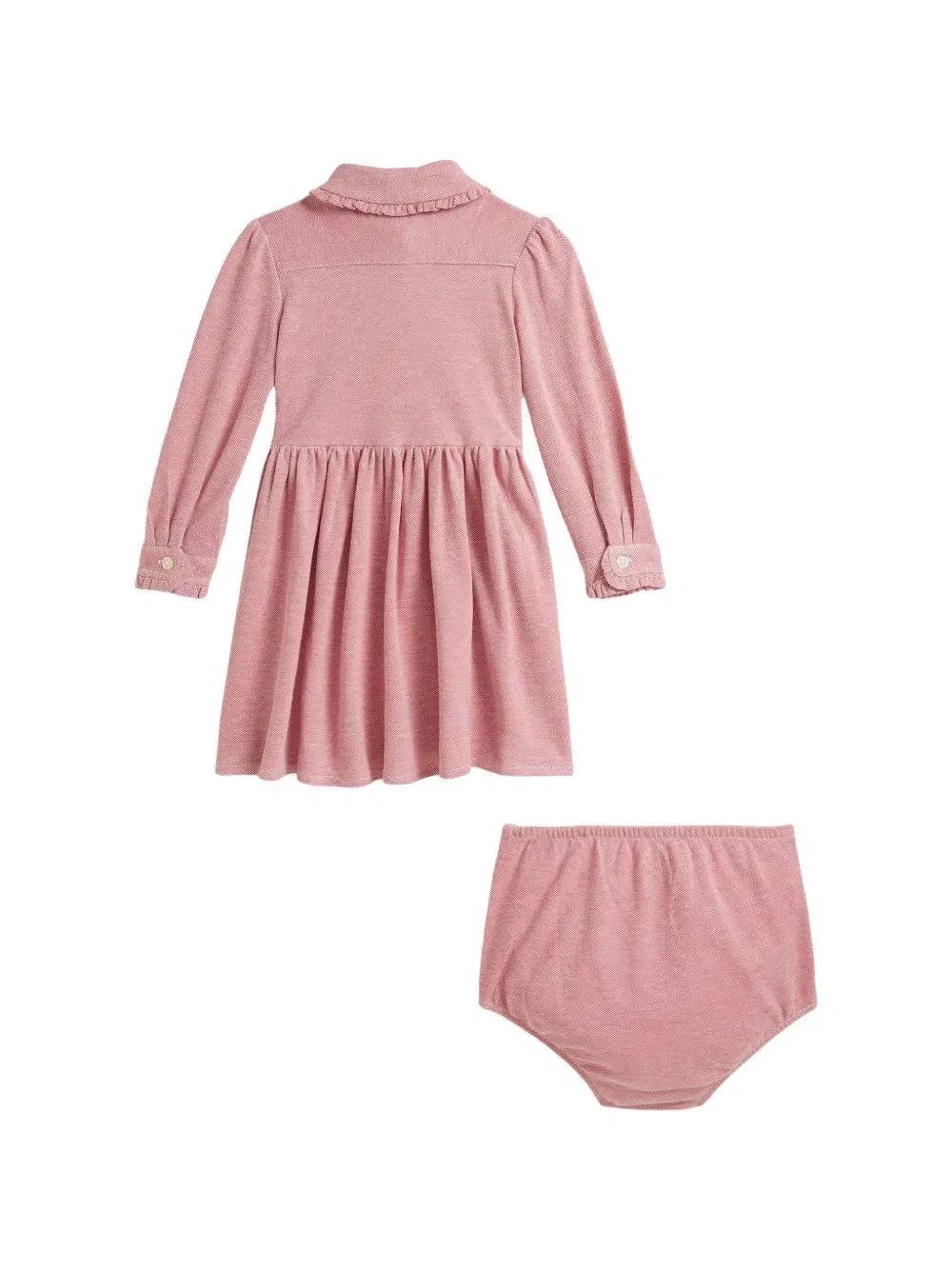 Платье с оборками и вышивкой Pony Polo Ralph Lauren Kids, розовый — фото 2