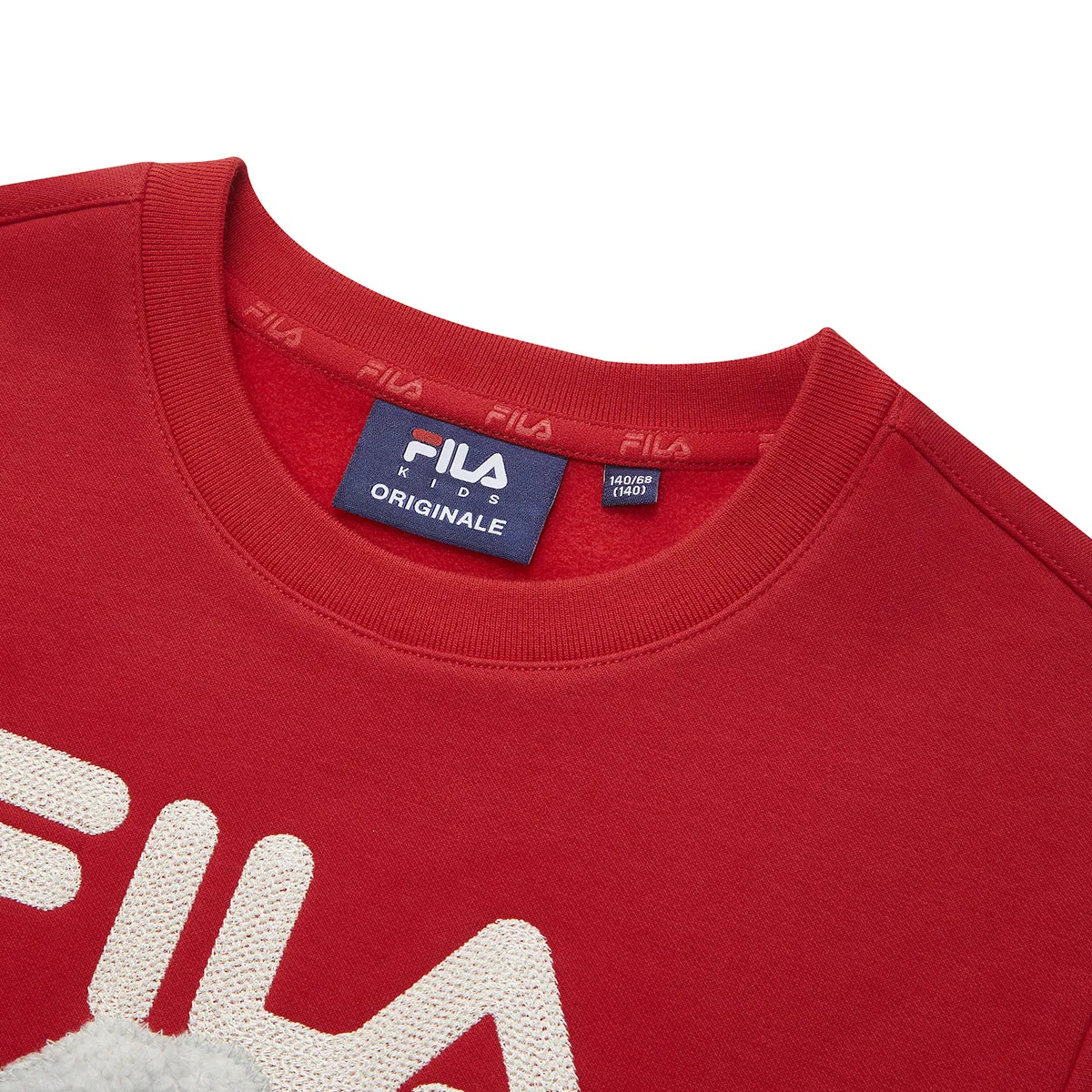 Детский свитшот с круглым вырезом и средним кроем FILA KIDS, Legend Red — фото 4