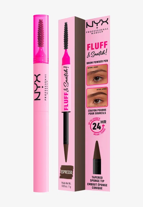 Карандаш для бровей Fluff & Snatch Powder Eyebrow Pencil Nyx Professional Makeup Black, 1 г, цвет espresso