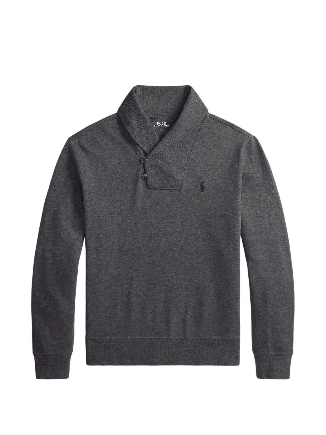Свитер с шалевым воротником Pony Polo Ralph Lauren, серый