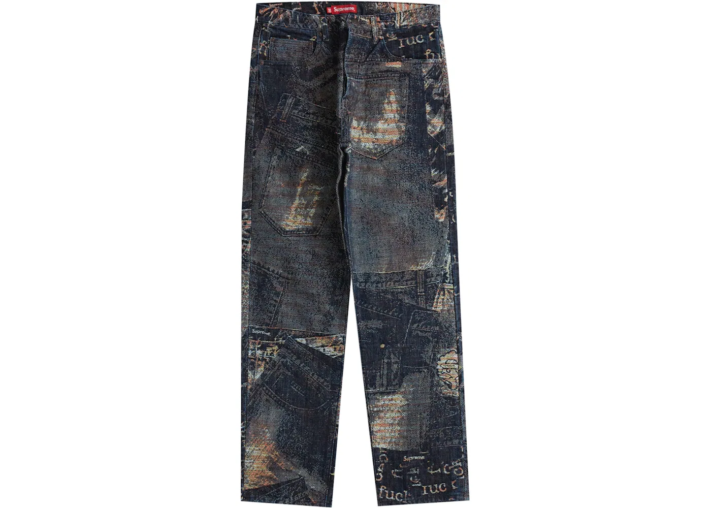 Мужские джинсы с деним-жаккардом Supreme Archive Denim Jacquard Regular Jean, Blue