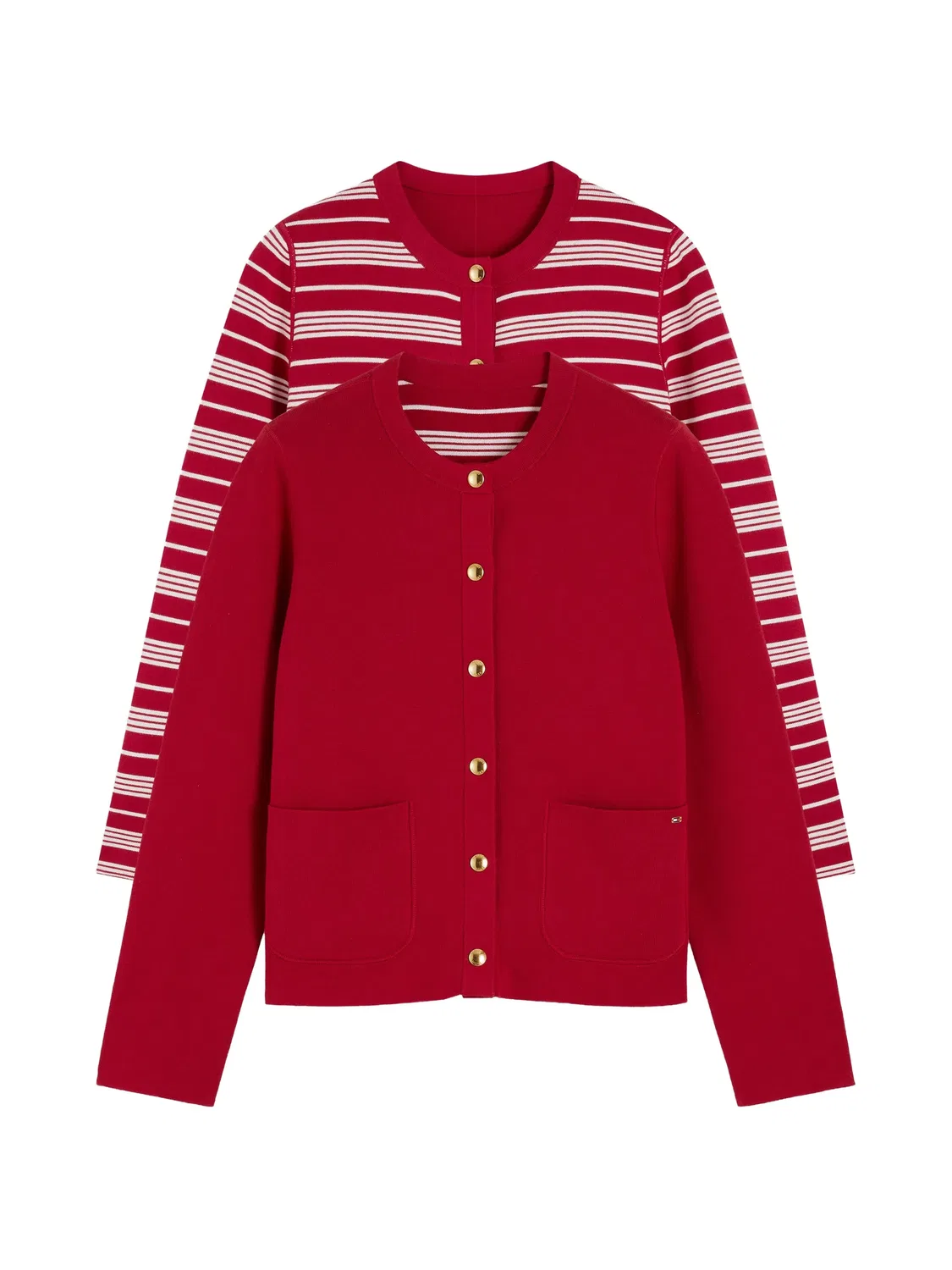Двусторонний кардиган в полоску Tommy Hilfiger, красный
