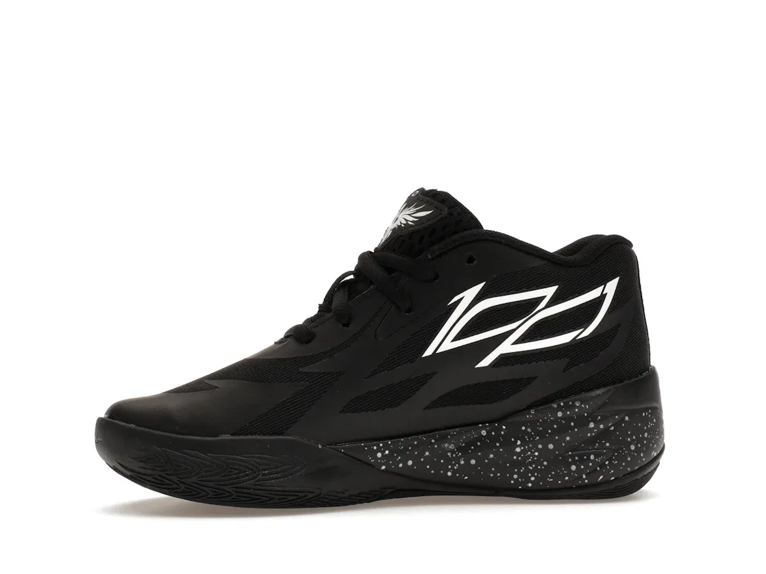 Детские кроссовки для мальчиков с принтом Puma LaMelo Ball MB.02 Puma, Black/White/Oreo — фото 3