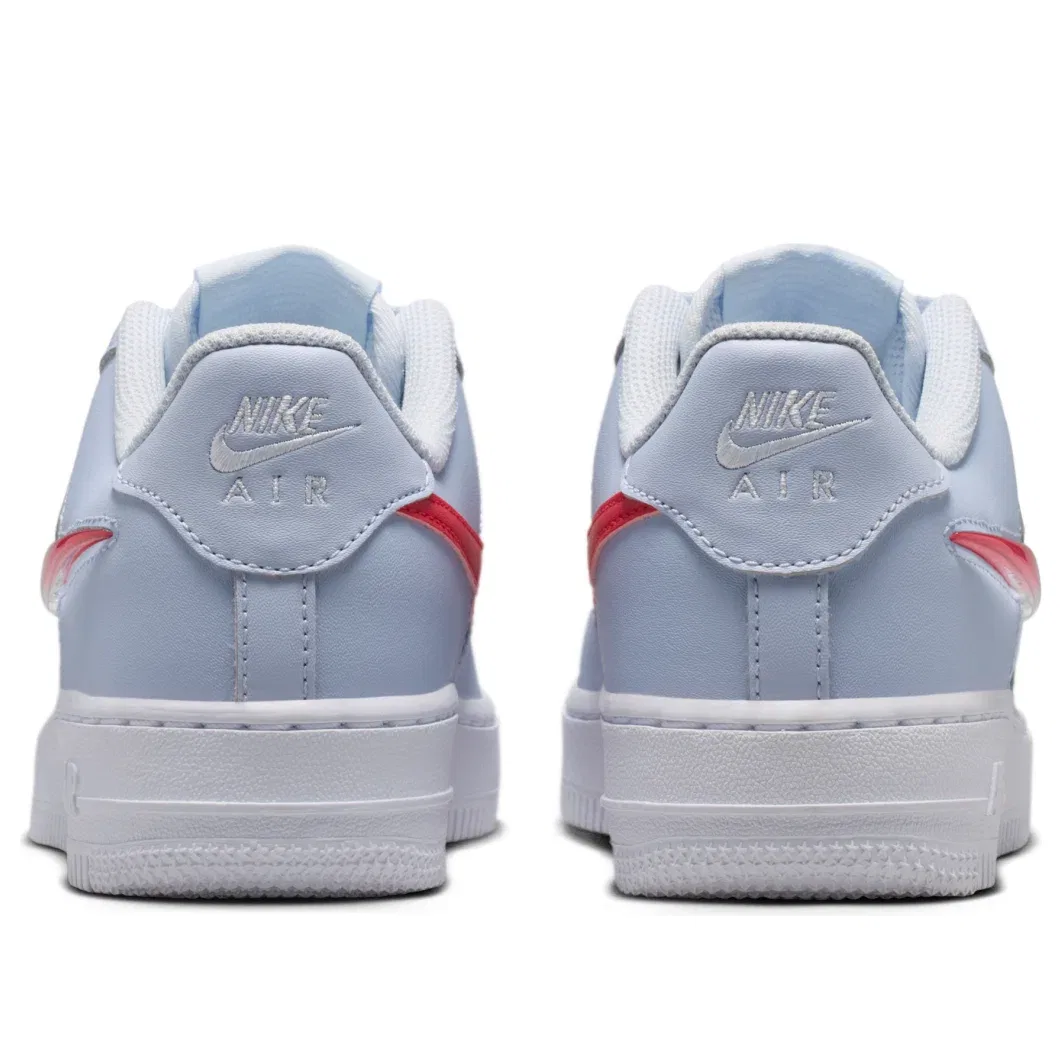 Детские кроссовки Nike Air Force 1 Football Grey Ghost Tropical Pink, серый — фото 4