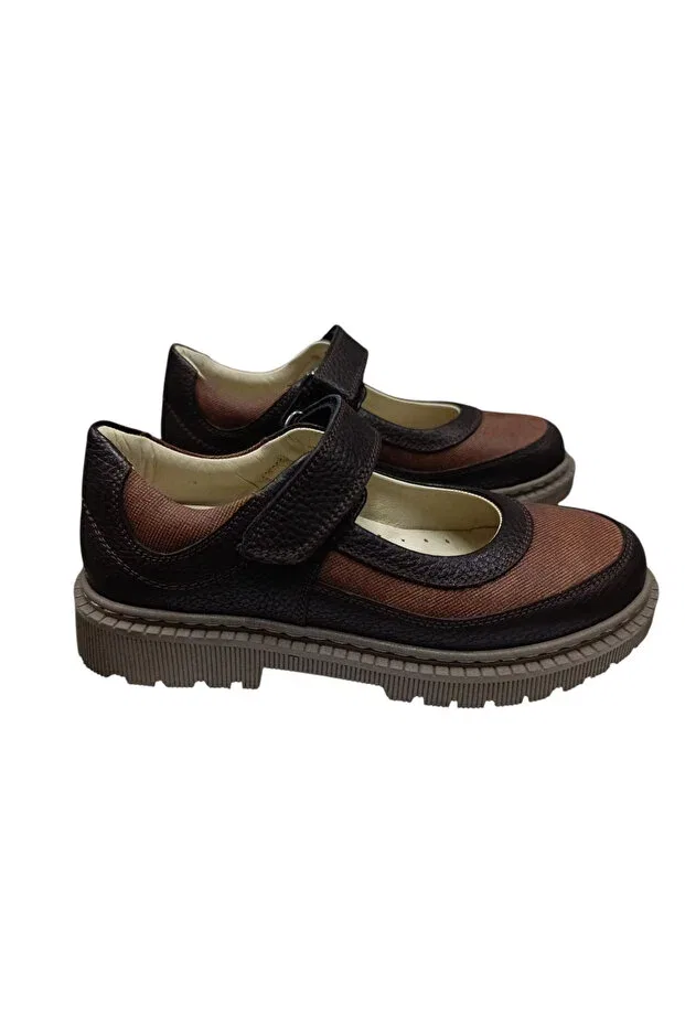 Детские балетки для девочек кожаные Active Kids Shoes, Brown