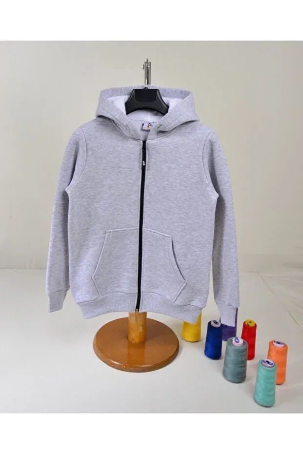 Детское худи на молнии с капюшоном Kidspitircik, Gray