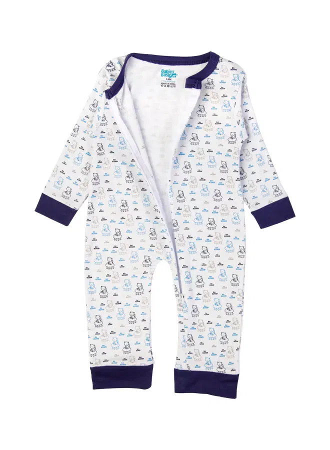 Боди-комбинезон с принтом с длинным рукавом Babies Basic, голубой — фото 3