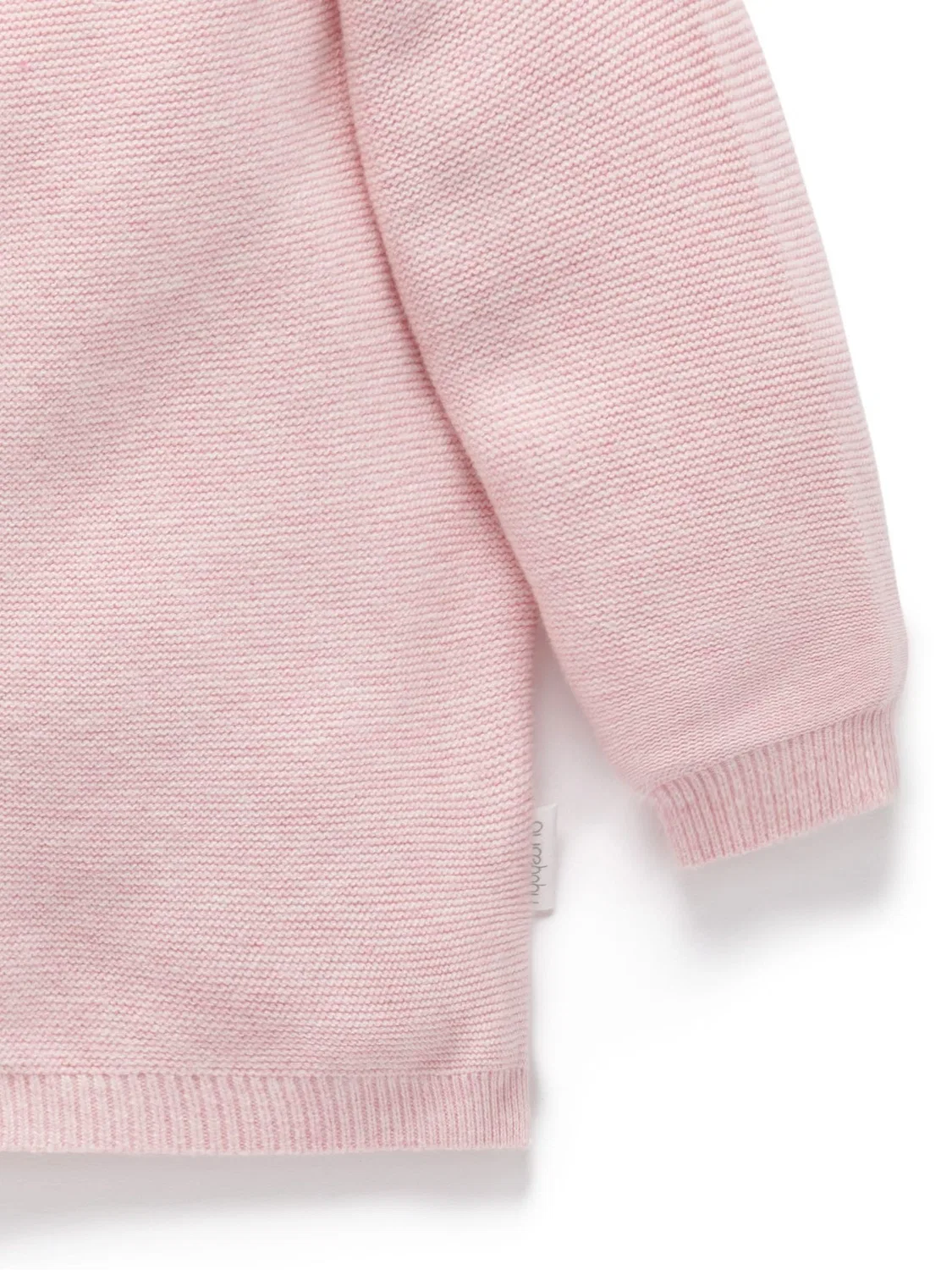 Кардиган вязаный текстурный Purebaby, розовый — фото 3
