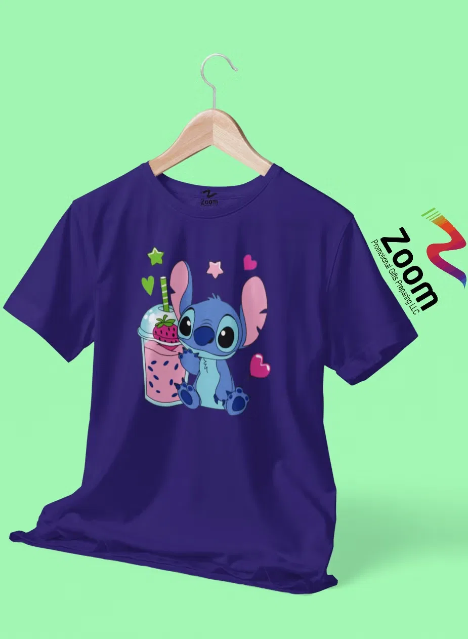 Футболка с принтом Boba Stitch Zoom, фиолетовый