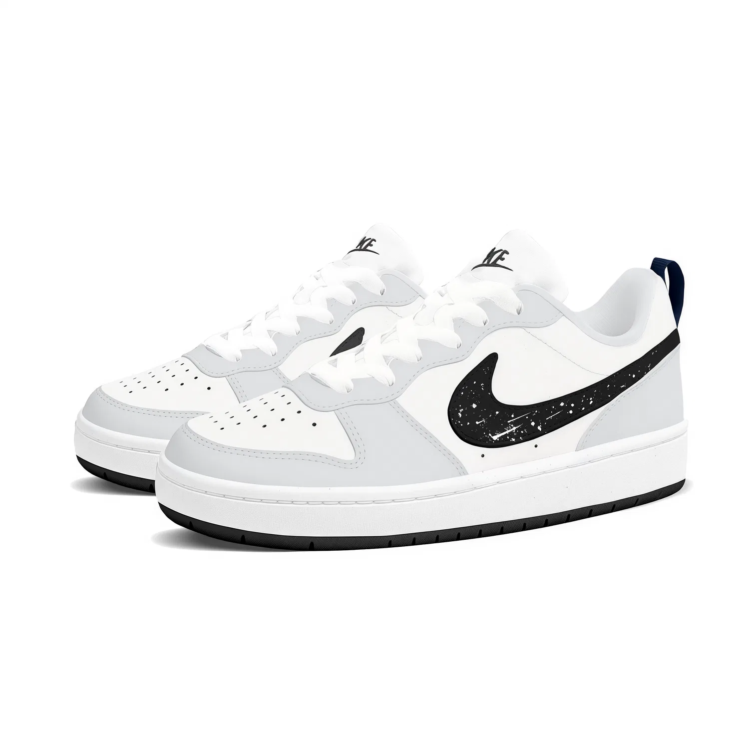 Детские кроссовки-скейтборд с низким верхом Nike Court Borough, Цвет Black White — фото 4
