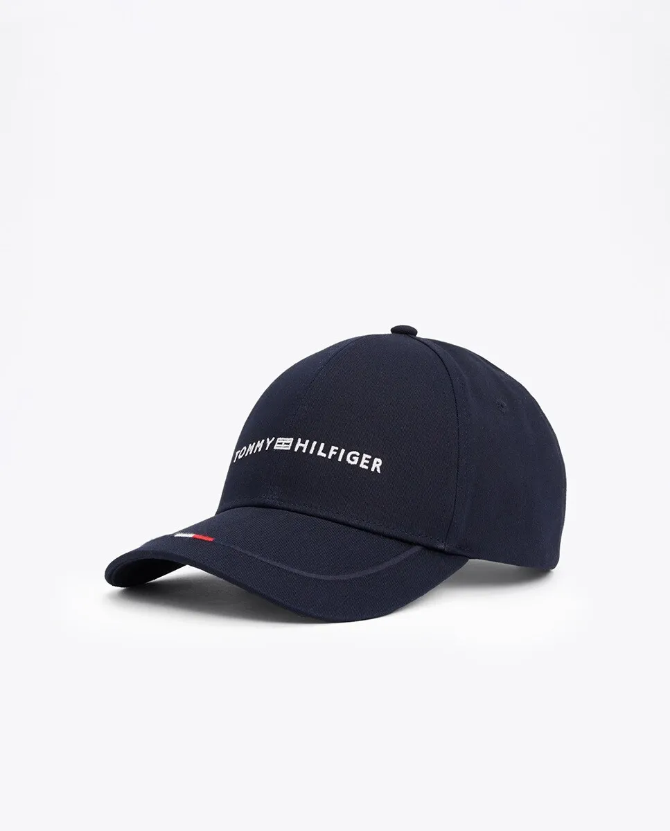 

Мужская кепка из органического хлопка с вышитым логотипом Tommy Hilfiger, синий