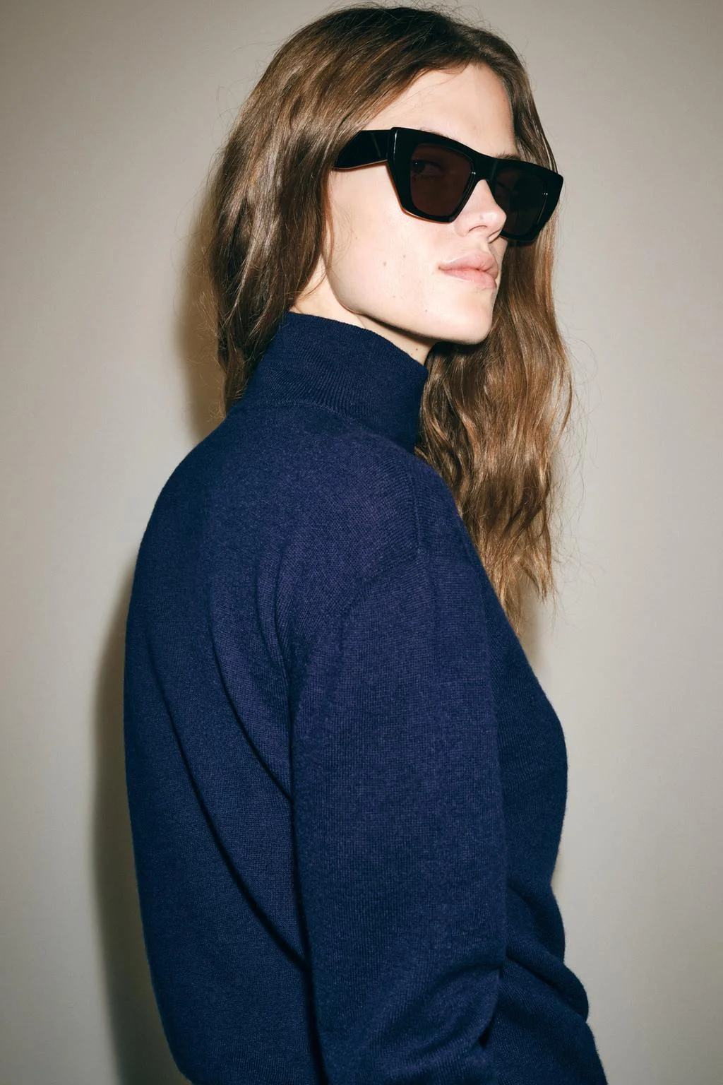Джемпер Zara 100% Lana Extrasuave, темно-синий — фото 4