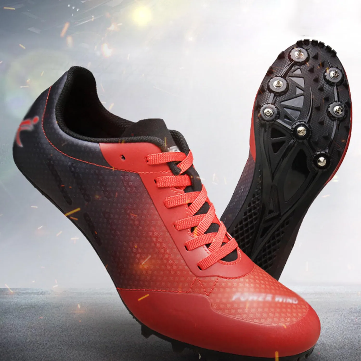 Детские кроссовки для бега с шипами Unisex Leggere Antiscivolo con Punte Scarpe Blissbuilt, Nero — фото 2