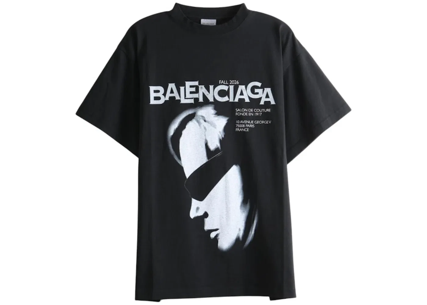 Мужская футболка с принтом Balenciaga Oversized T-shirt Black