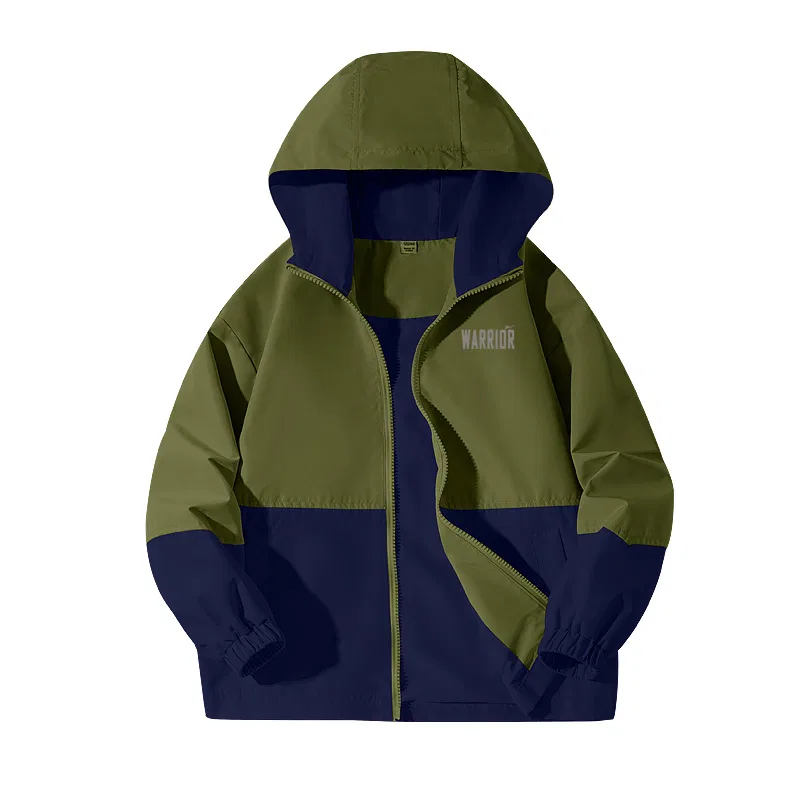 Детский худи с капюшоном Army Green/H Dark Gray K WARRIOR