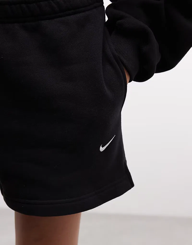 Шорты Nike Studio Fleece Midweight Short, черный — фото 4