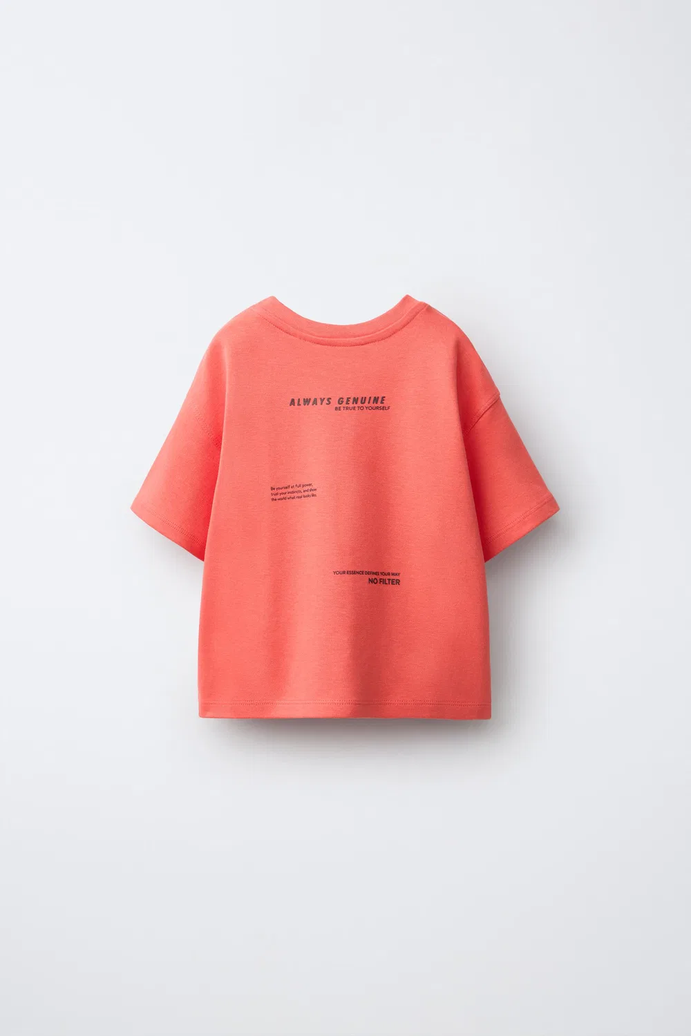 Футболка с принтом «Интерлок» ZARA, Coral pink — фото 2