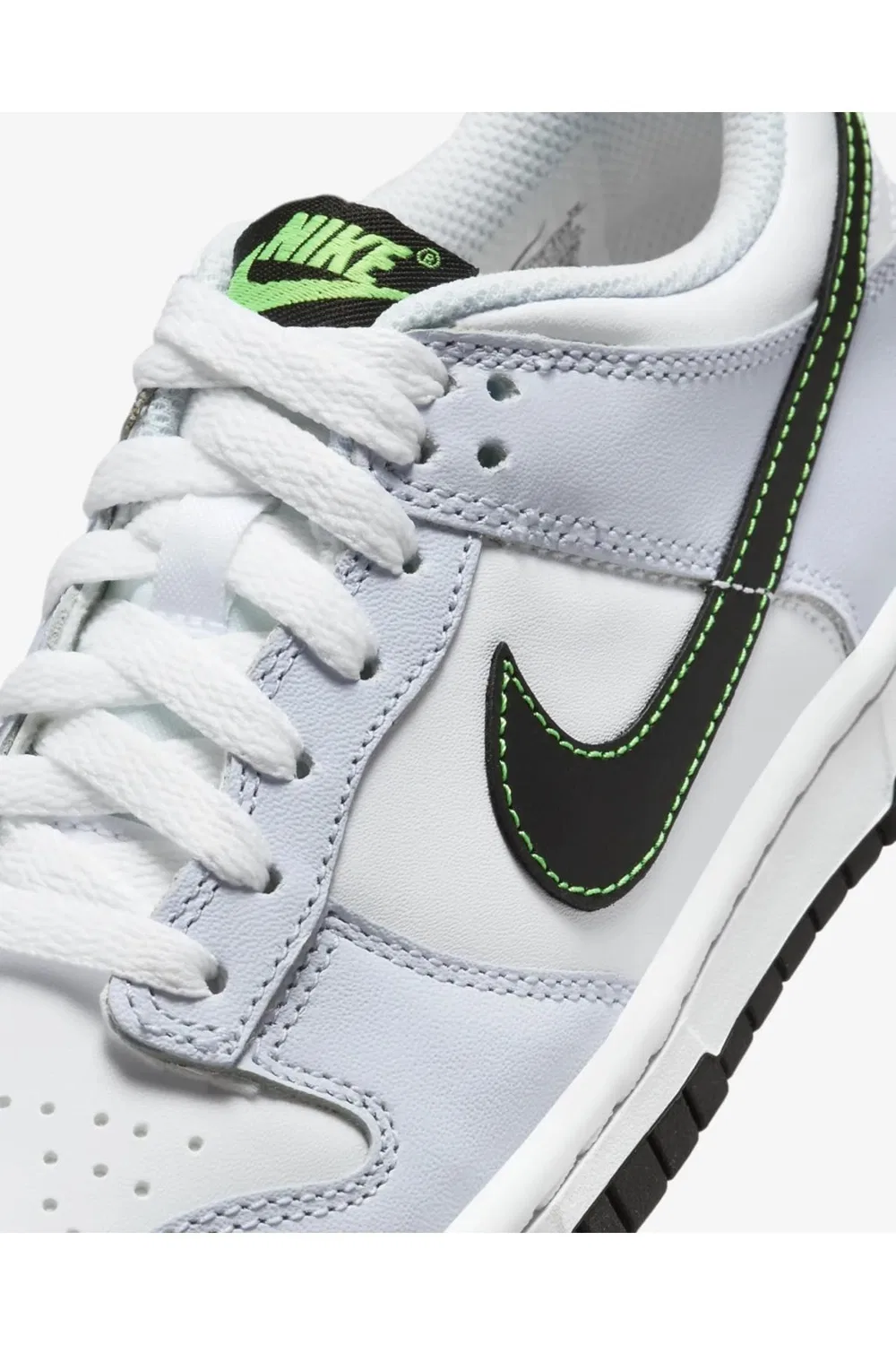 Детские кроссовки для мальчиков с низкой посадкой NIKE Dunk Low NIKE, White Black Soccer Grey — фото 3