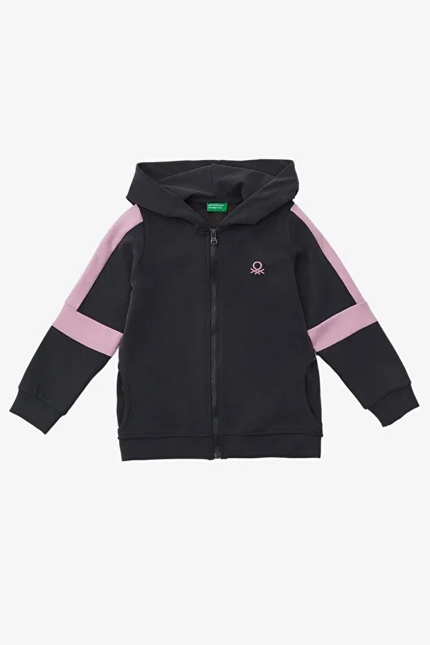Детское худи для девочек с капюшоном United Colors Of Benetton, Anthracite