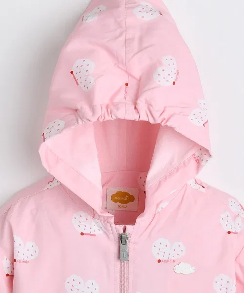Детская куртка-ветровка с принтом Butterfly Blouson moimoln, Розовый — фото 4