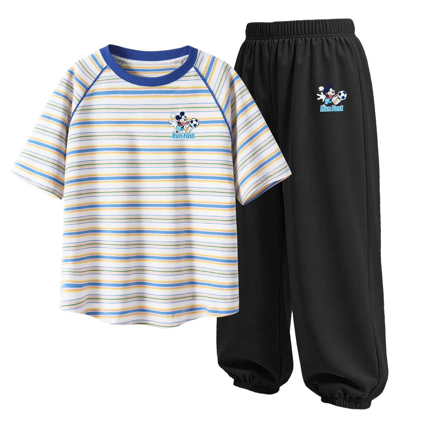 Костюм детский спортивный с круглым вырезом, дышащий, Disney, Dike Ball K Blue Stripes
