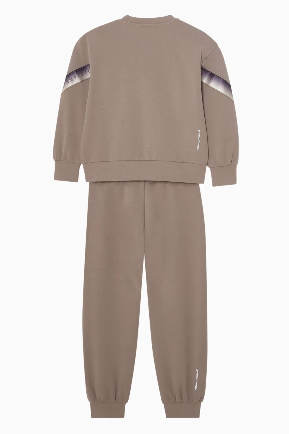 Комплект свитшот и штаны EA7 Emporio Armani, коричневый — фото 3