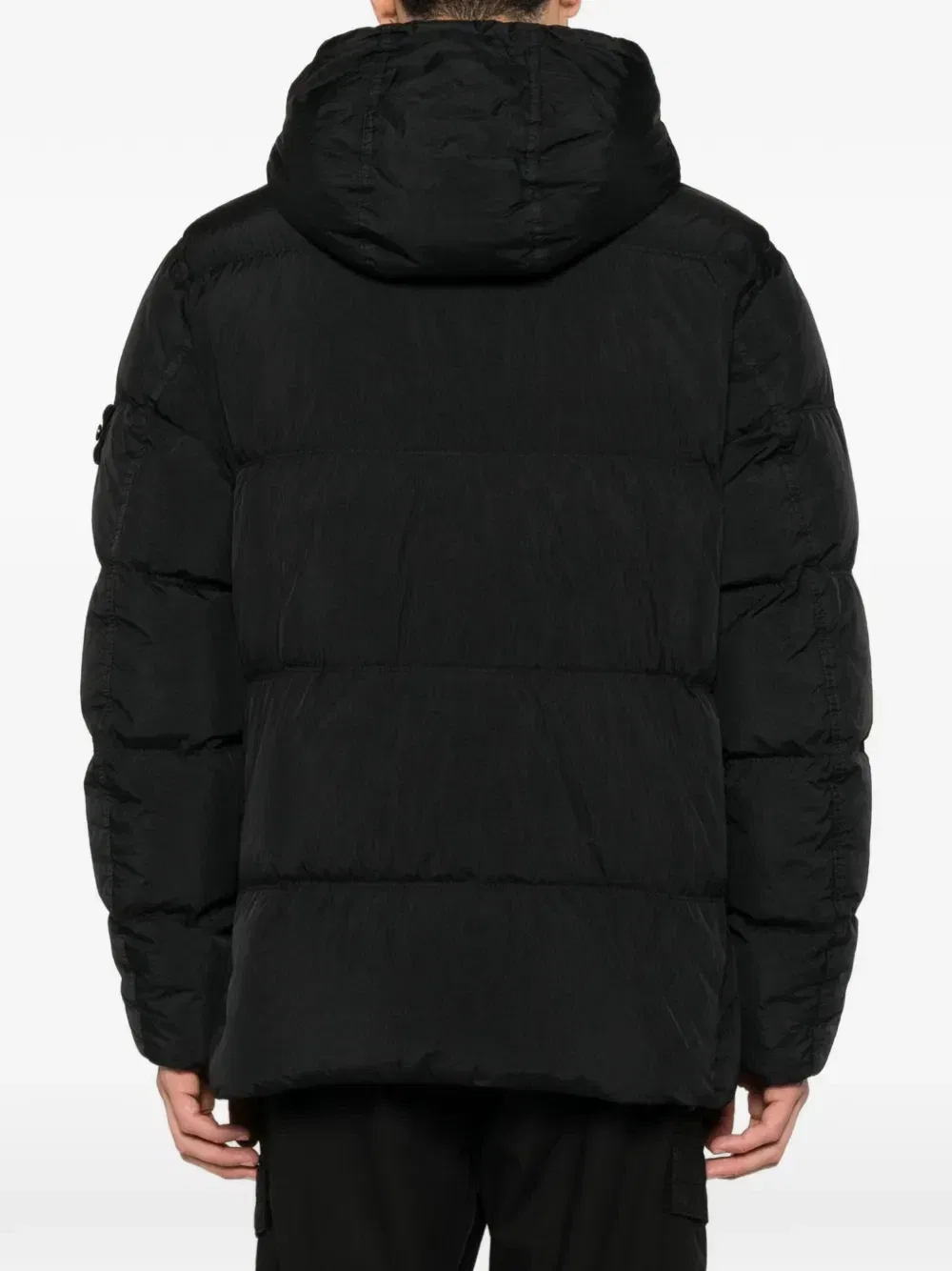 Стеганая куртка с нашивкой в виде компаса Stone Island, черный — фото 4