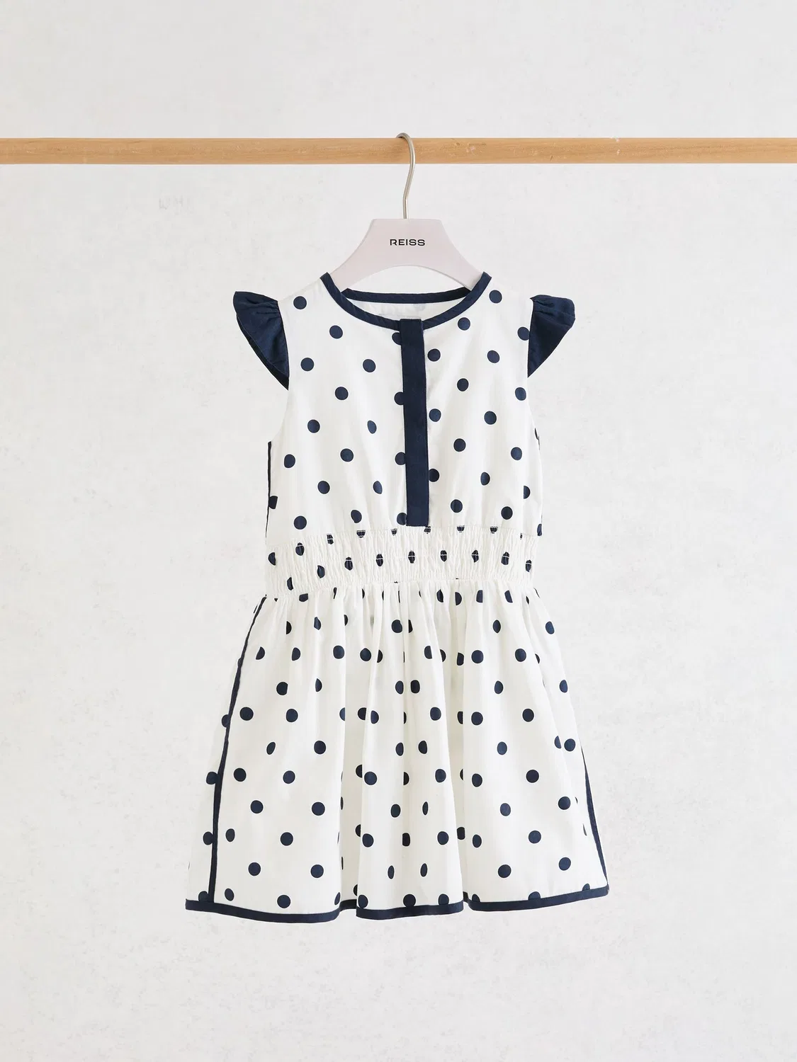 Платье с polka-dot принтом Clarence Reiss, синее/белое — фото 2