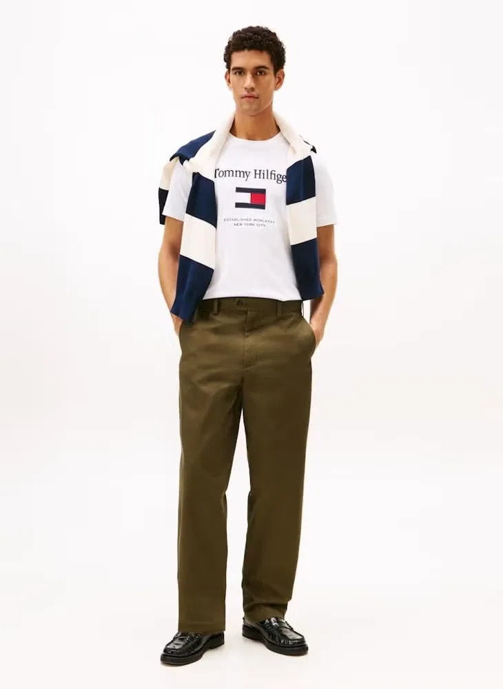 Футболка с вышивкой логотипа Tommy Hilfiger, белая — фото 4