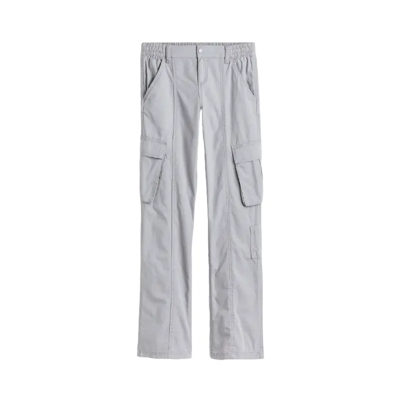

Брюки H&M Canvas Cargo, светло-серый