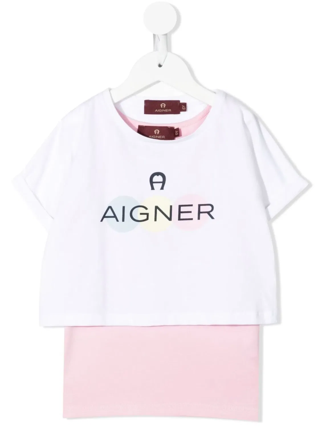 Майка с принтом и многослойным дизайном Aigner, белый
