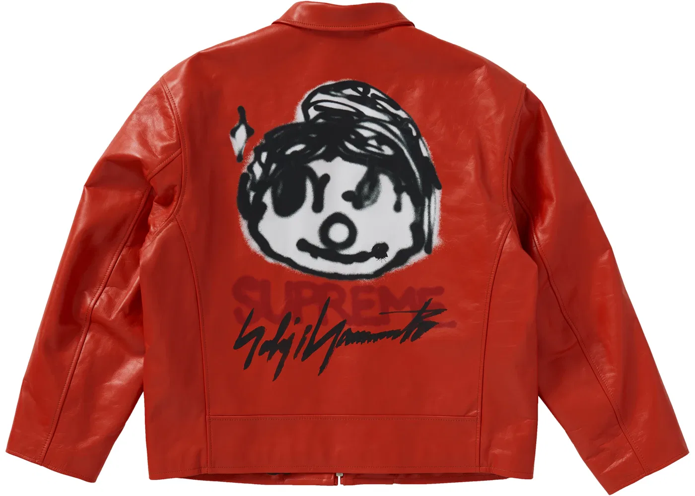Мужская кожаная рабочая куртка Leather Work Jacket Supreme, Orange