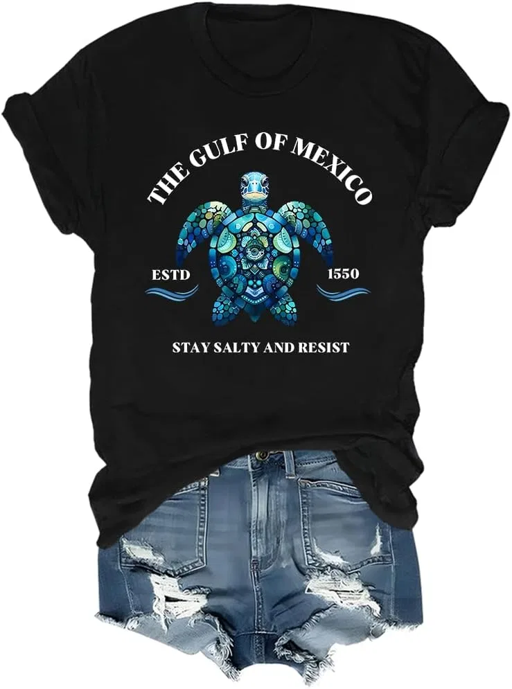 Футболка с принтом Gulf of Mexico, Black