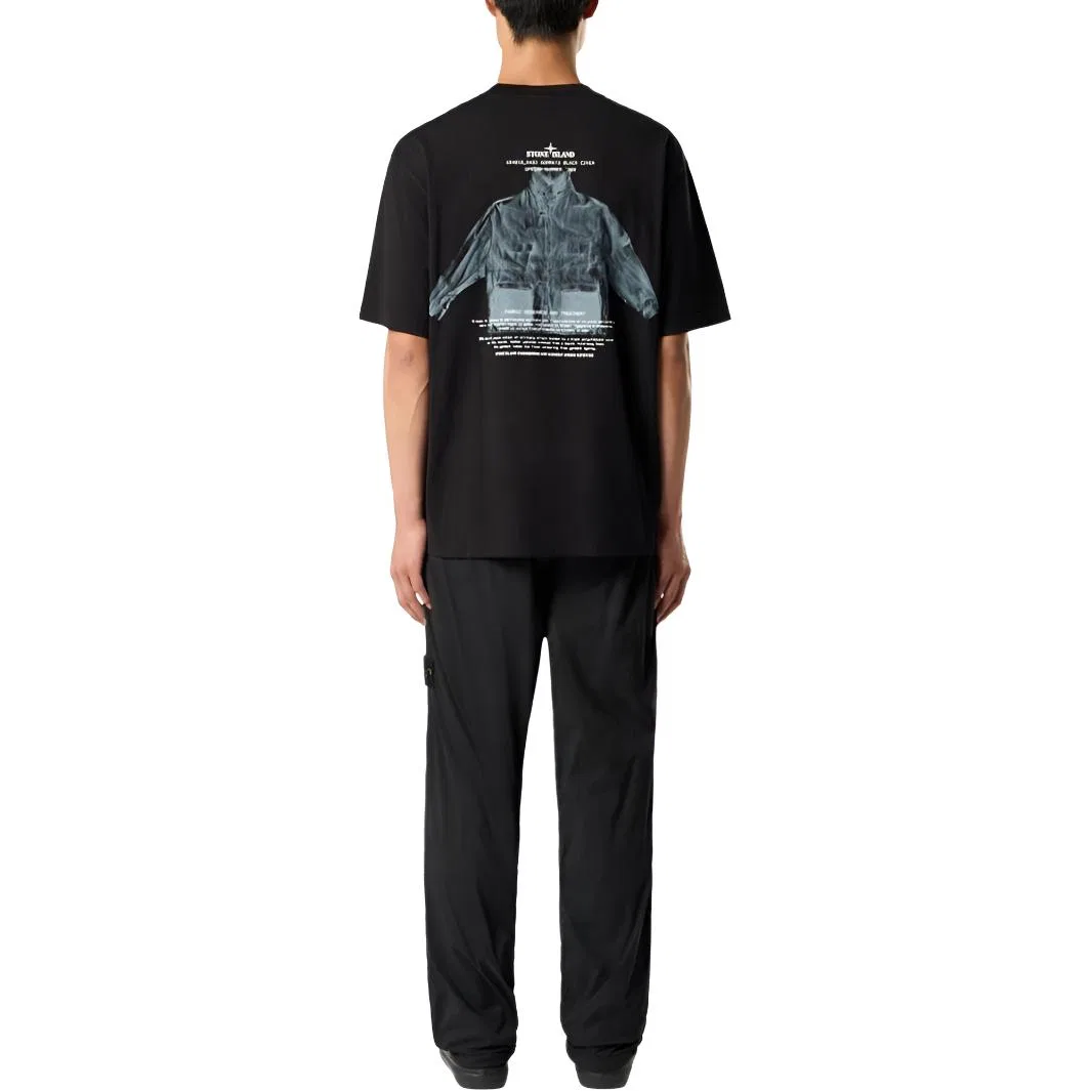 Мужская футболка с круглым вырезом STONE ISLAND, Black — фото 4