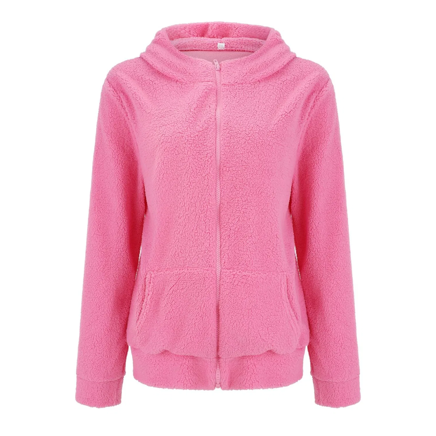 Женское зимнее пальто с капюшоном Slim Fit, Rosa acceso — фото 4