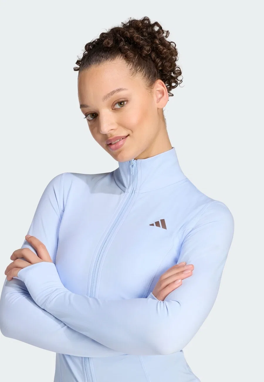 Спортивная куртка ADIDAS PERFORMANCE 'Studio' в пыльно-голубом цвете — фото 4