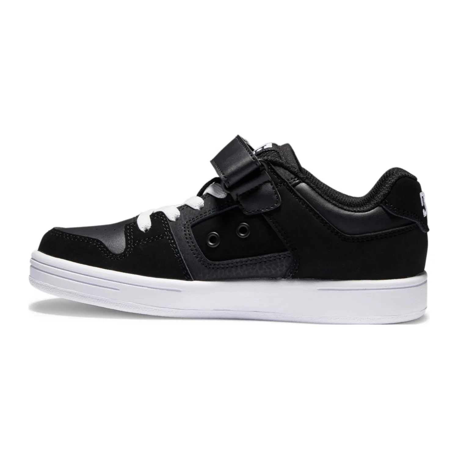 Детские кожаные кроссовки с амортизацией DC Shoes Manteca 4 V, Black/Black/White — фото 3