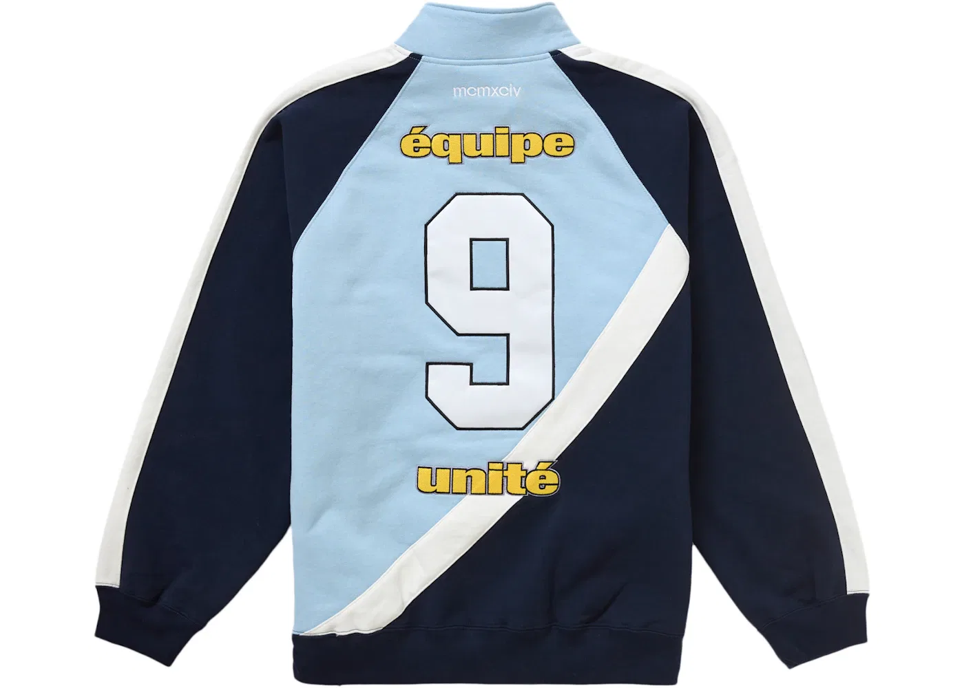 Мужской свитшот на молнии с полузастежкой Supreme Sweatshirt, Light Blue — фото 2