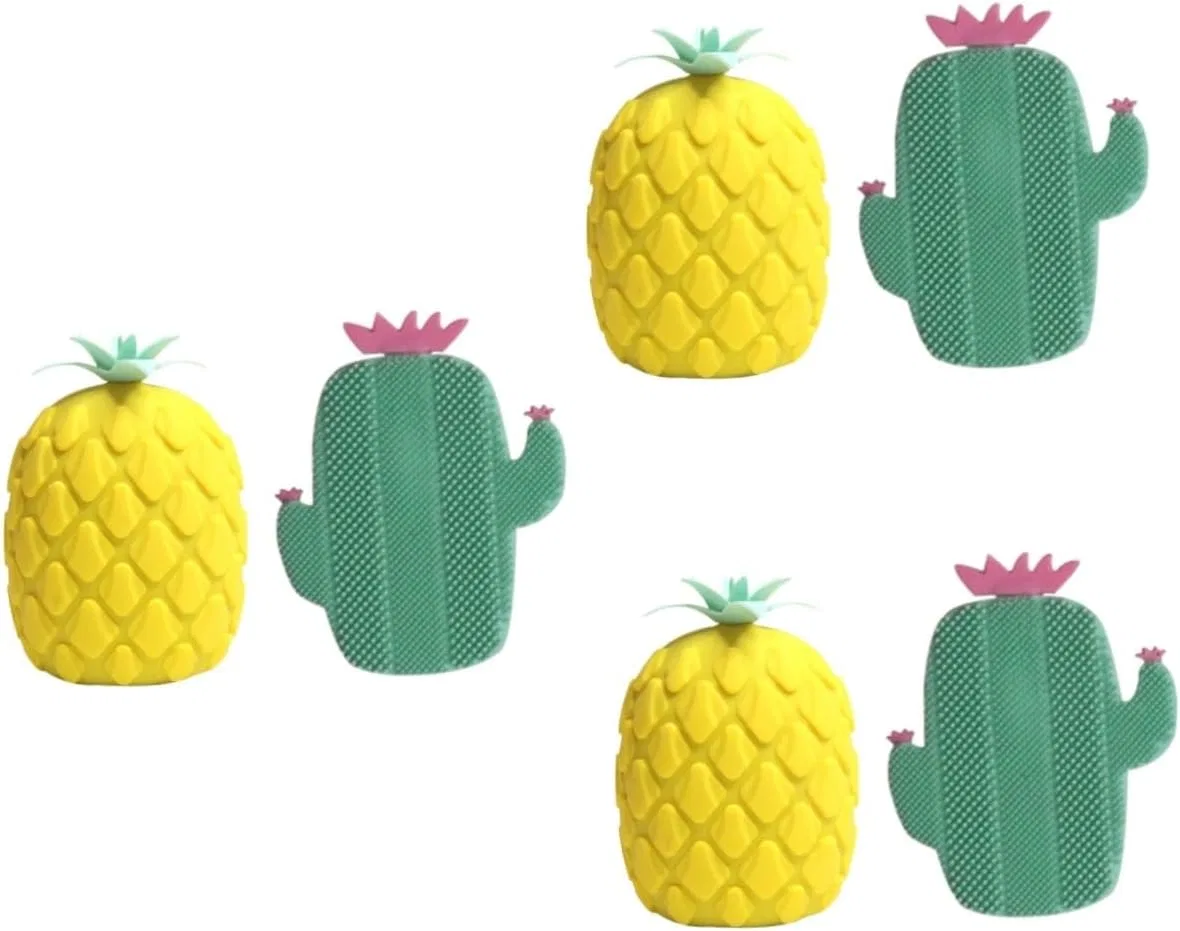 Силиконовая щетка для тела FOMIYES, набор 6 шт, 11x8.5x12 см, Yellow Green