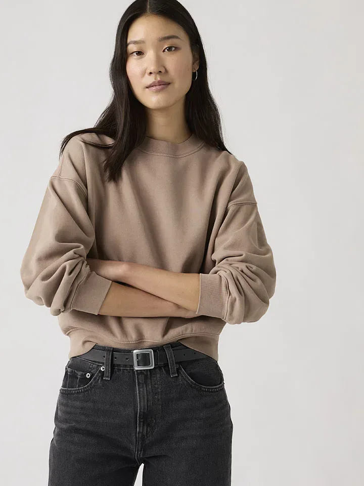 Женский свободный свитшот Levi's, Beige — фото 2