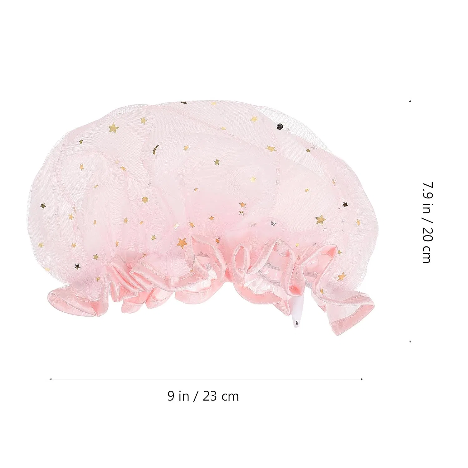 Шапочка для душа Satin, Luxshiny, 2 шт, 27x25x2 см, Rosa — фото 2
