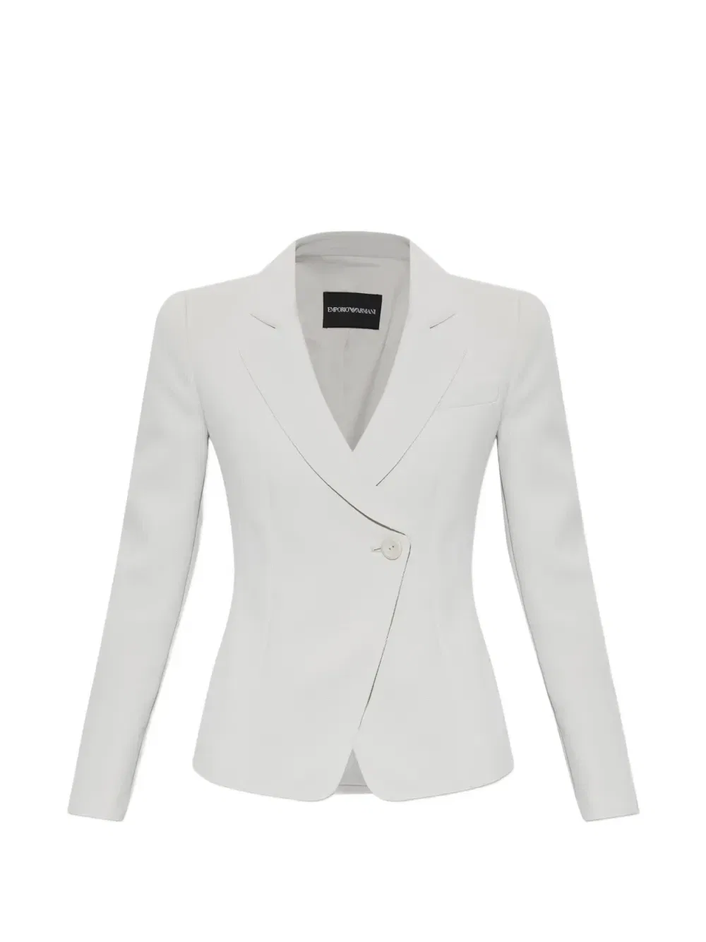 Асимметричная однобортная куртка Emporio Armani, серый