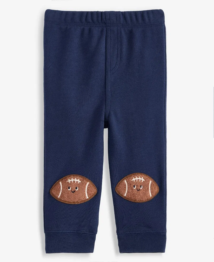 Спортивные брюки из футера с аппликацией Football First Impressions, Navy Nautical