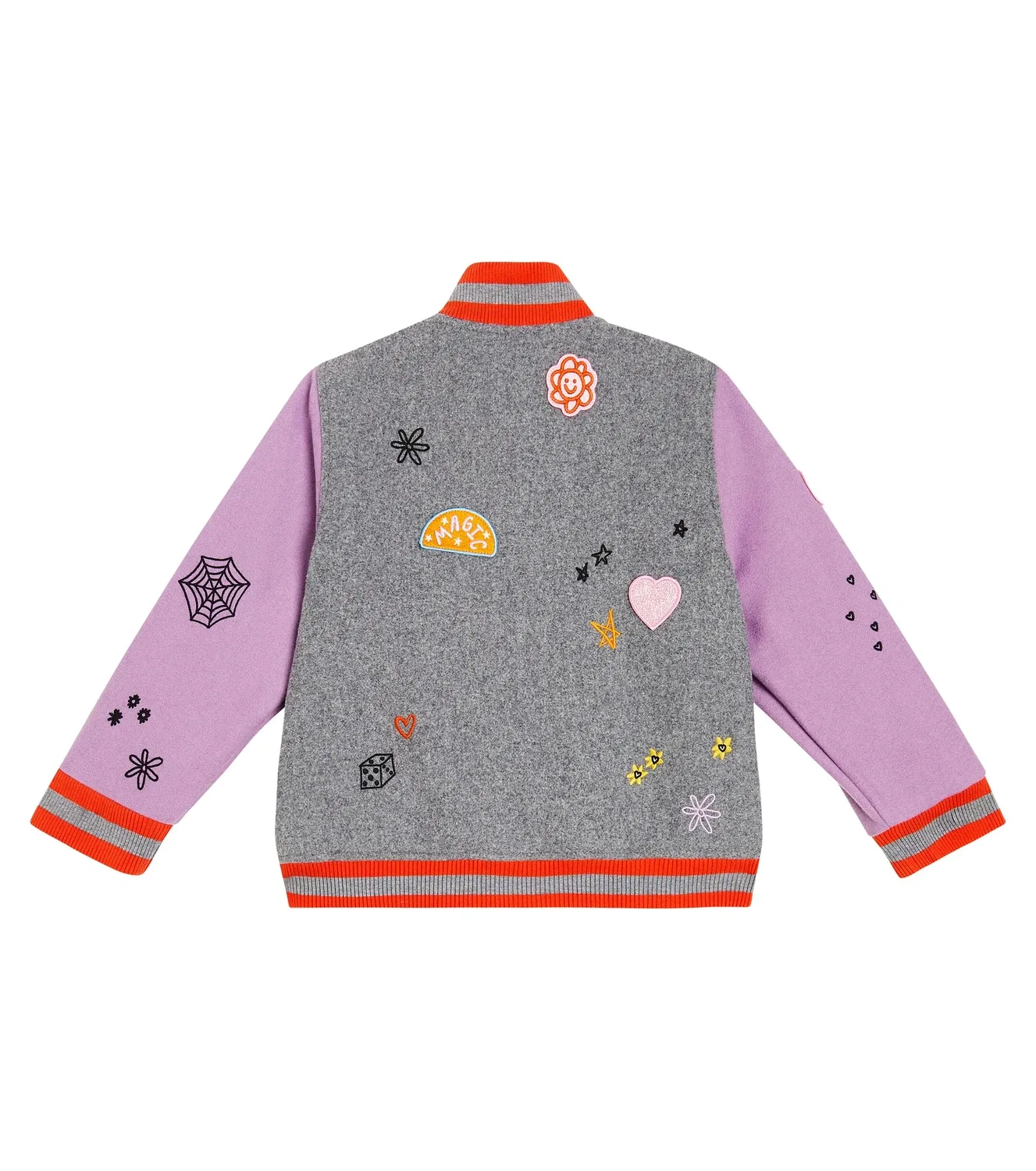 Легкая куртка из шерстяной смеси Stella Mccartney Kids, серый — фото 3