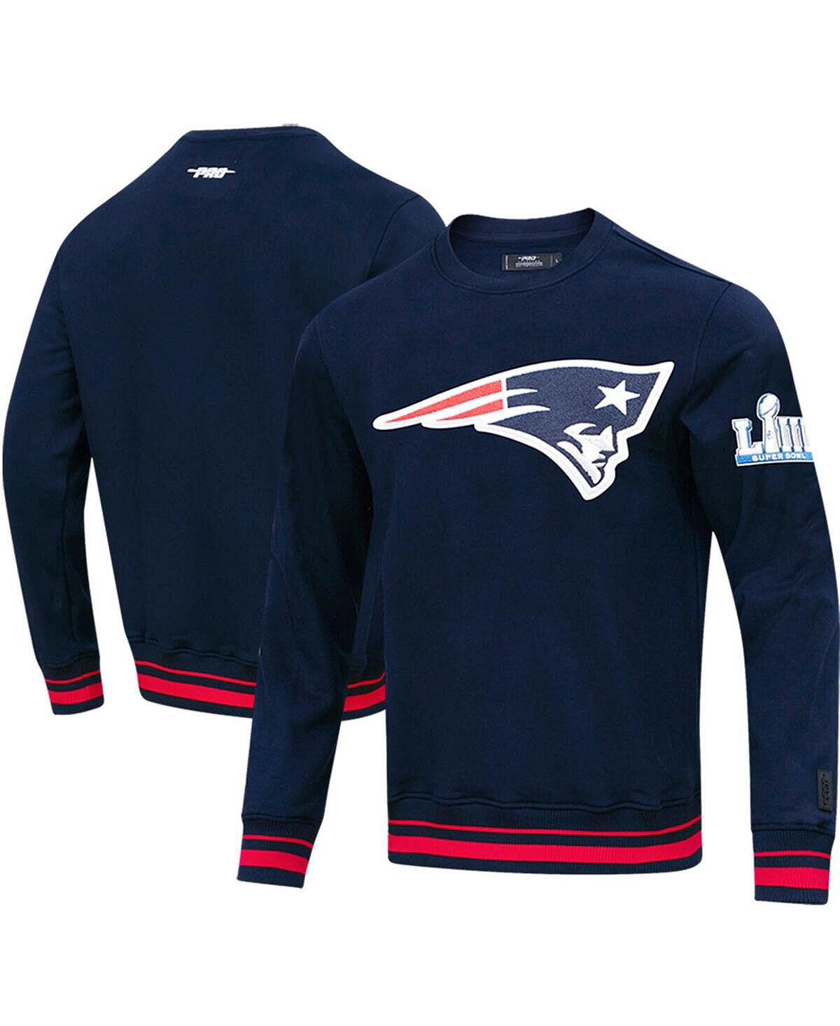 

Мужская темно-синяя толстовка new england patriots mash up pullover Pro Standard, синий