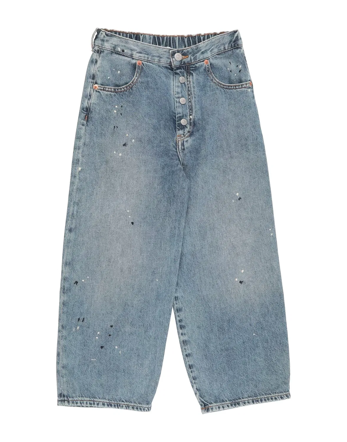 Мужские джинсы с эффектом потертости MM6 Maison Margiela, синий
